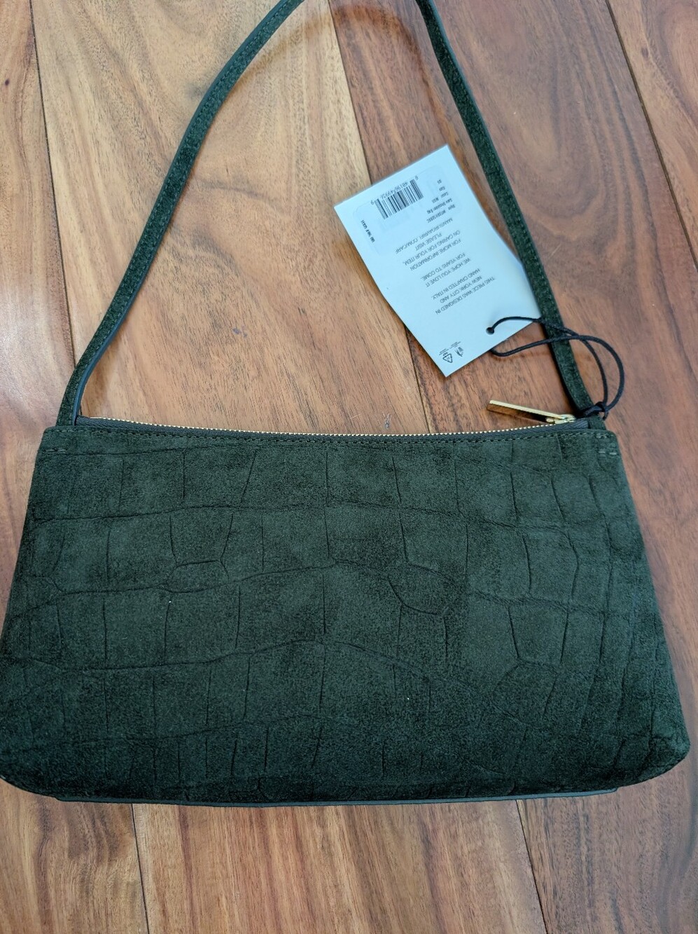 Mansur Gavriel Gaia Suede Croc-Embossed Shoulder Bag + Logo Tote Nwt ❤️